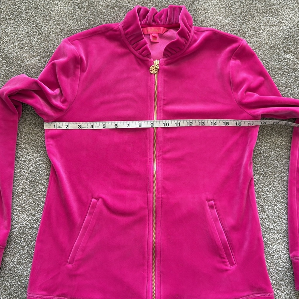 Lilliy Pulitzer Jayla Velour Ruffle Jacket Size S - Picture 8 of 10